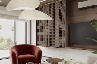 Dom w beżach i bordo w Alicante