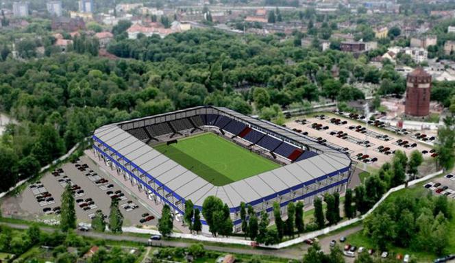 Stadion piłkarski w Gliwicach