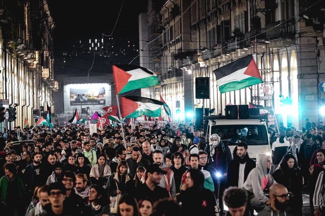 Demonstracja propalestyńska we Włoszech