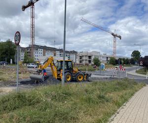 Jak idą prace przy budowie ronda przy ul. Rzeźniczka w Zielonej Górze? Sprawdziliśmy 