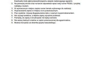 Matura język kaszubski 2025 ARKUSZE CKE