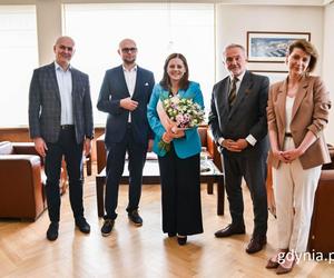 Gratulacje i rozmowy o Gdyni. Wojciech Szczurek spotkał się z Aleksandrą Kosiorek