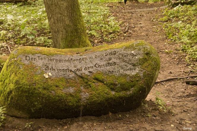 Pseudomegalityczny cmentarz Dohnów na Mazurach [GALERIA]