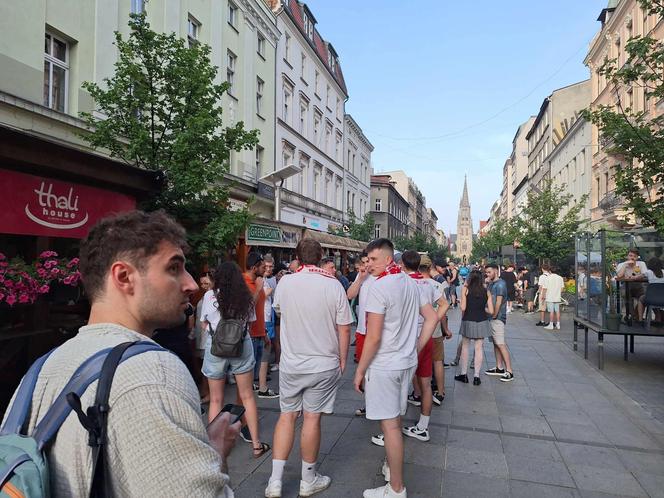 Euro 2024. Mecz Polska - Austria. Tak bawili się kibice na Mariackiej w Katowicach 