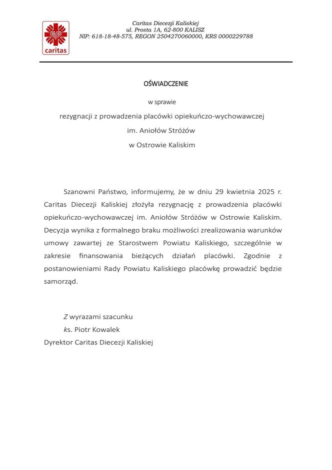 oświadczenie