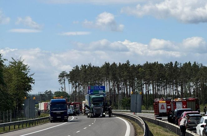 Wypadek na autostradzie A6