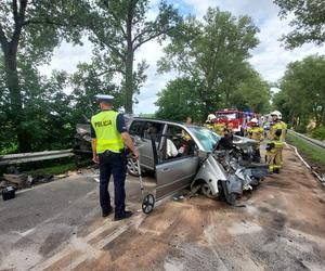 Wypadek na DK 38 w Ucieszkowie. Cztery osoby zostały poszkodowane