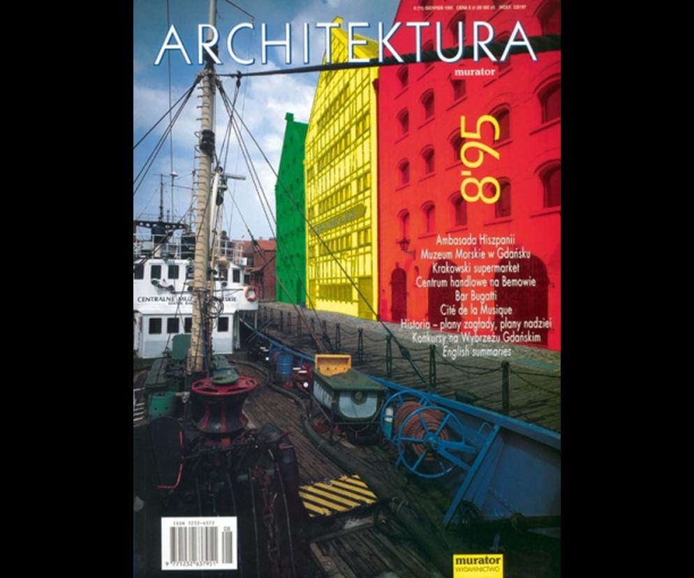 Okładka Miesięcznik Architektura 08/1995