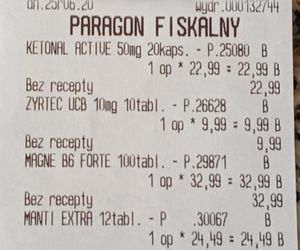 Paragony grozy z turystycznych aptek