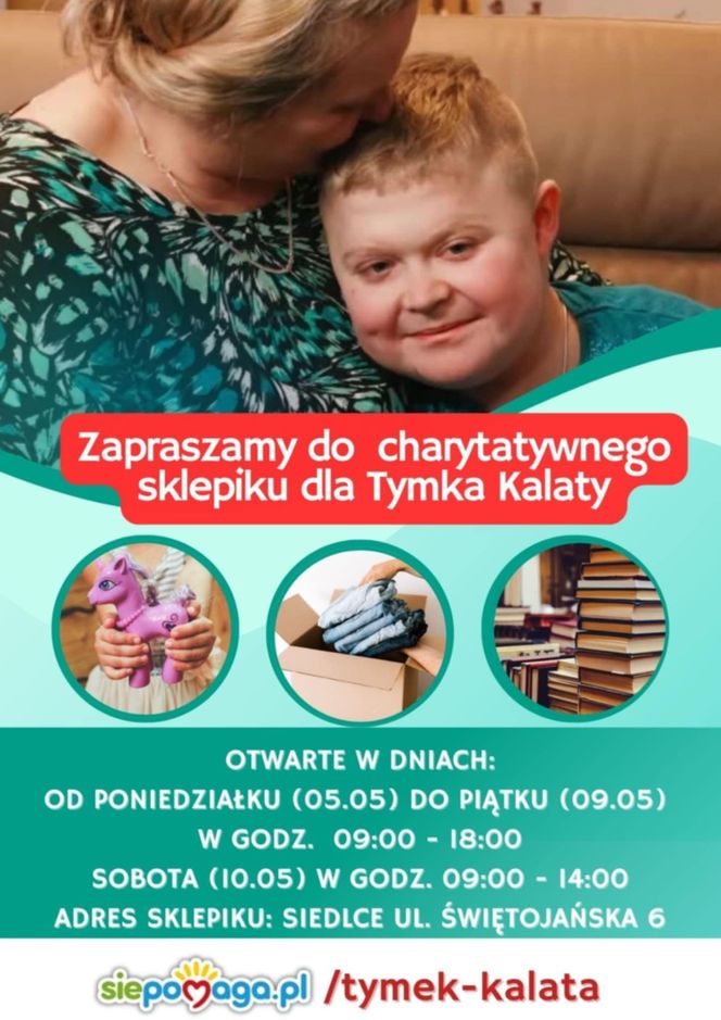 Charytatywny Sklepik dla Tymka Kalaty działa przy ul. Świętojańskiej w Siedlcach
