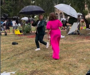 Ania Starmach tańczy w deszczu z Tomkiem Jakubiakiem