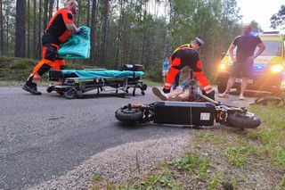 Przasnysz: Wypadek na hulajnodze. 15-latek w szpitalu. Chłopiec nie miał kasku