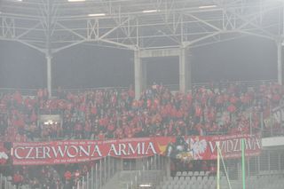 Kibice na meczu Korona Kielce - Widzew Łódź