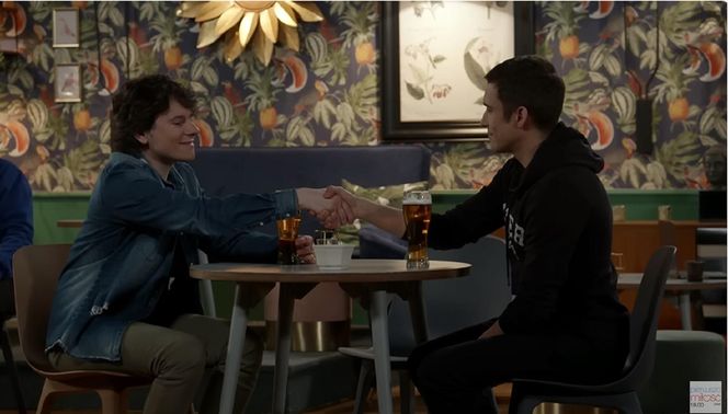 Pierwsza miłość odc. 4036. Florian/ Florek (Michał Kurek), Filip (Dominik Smaruj)