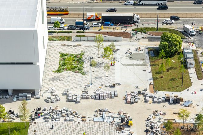 Plac Centralny w Warszawie pod koniec budowy