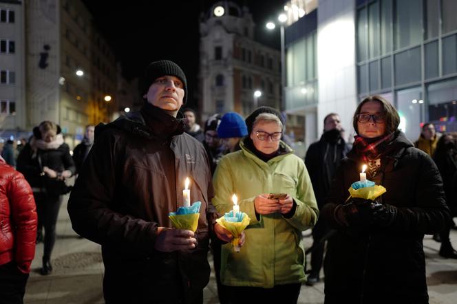 Wojna na Ukrainie. Protest w Katowicach [ZDJĘCIA]