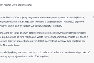 ChatGPT opowiedział o wadach i zaletach Zielonej Góry