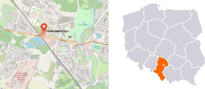 Wizualizacje parku handlowego przy ul. Inwestycyjnej w Zawierciu