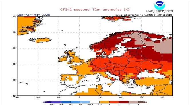 Anomalia temperatur na wiosnę. 