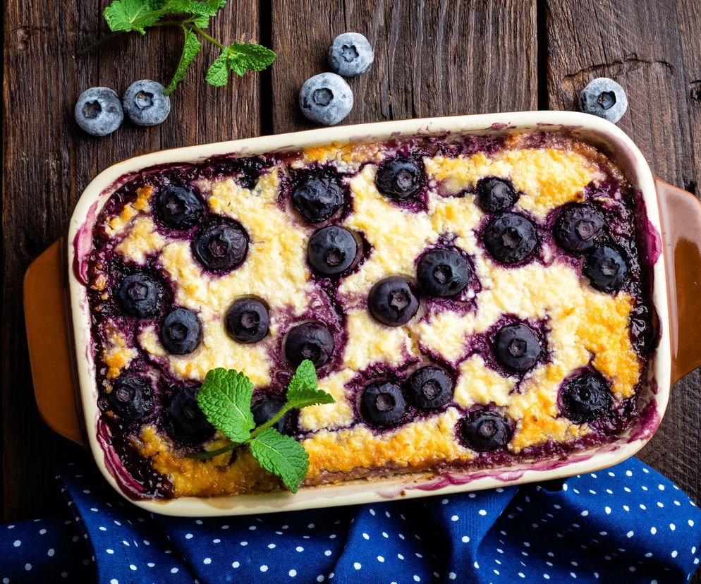 ciasto serowe z borówkami