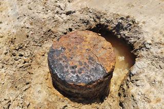 Pocisk artyleryjski odkryty w Lubince