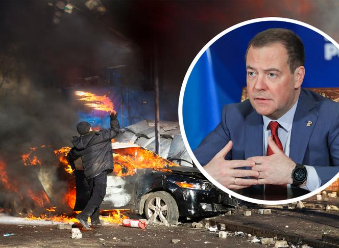 Miedwiediew grozi Europie! Na ulicach europejskich miast zapłoną opony ku chwale bohaterów Majdanu