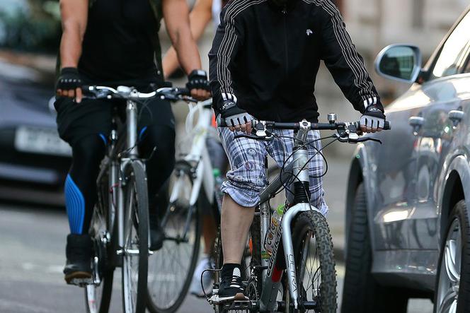 Madonna na rowerze w Londynie