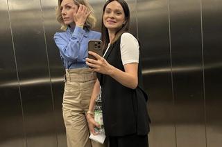 Barwy szczęścia na planie. Maria Dejmek (Natalia), Joanna Gleń (Malwina)