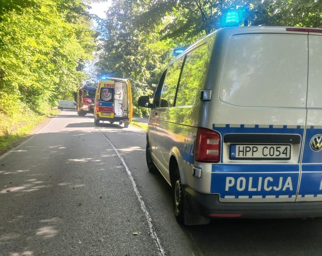 Wypadek motocyklisty na BMW w Puńcowie