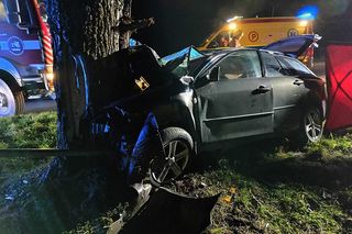 Roztrzaskał się na drzewie, bo myślał, że go śledzą