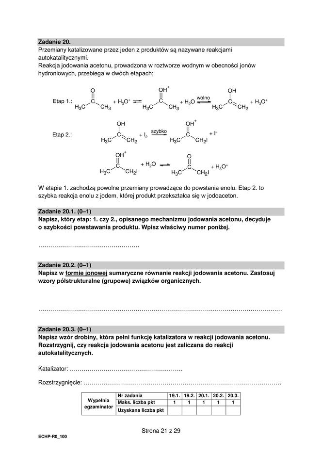 Matura 2024: chemia rozszerzona – ARKUSZ FORMUŁA 2015