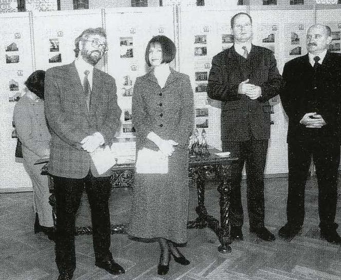 Wiceprezydent Gdańska Ryszard Gruda, Prezydent Miasta Paweł Adamowicz, Ewa P. Porębska, wiceprezes Odziału Wybrzeże SARP Wojciech Rezner