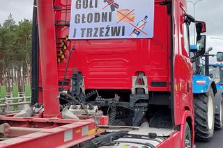 Tak wygląda protest rolników w okolicach Poznania 20.02.2024