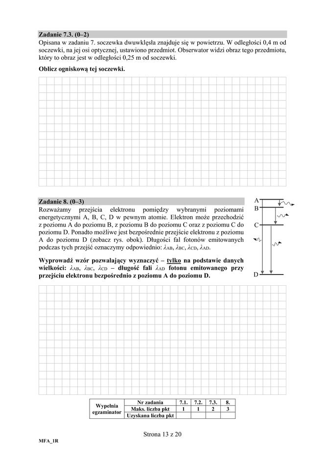 ARKUSZE CKE - Matura fizyka - poziom podstawowy i rozszerzony 2019