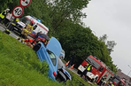 Dramatyczny wypadek w Krakowie: Rozpędzone BMW wjechało w grupę pieszych, wielu rannych