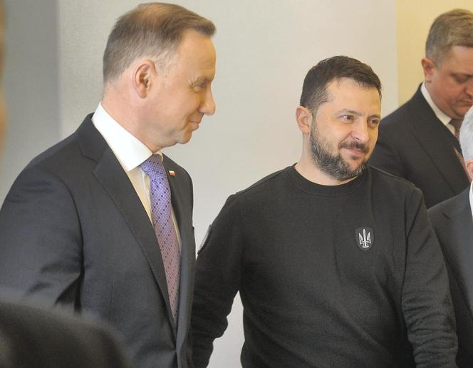 Andrzej Duda i Wołodymyr Zełenski