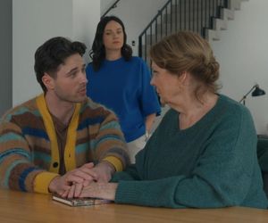 Barwy szczęścia odc. 3251. Cezary (Marcel Opaliński), Natalia (Maria Dejmek), Józefina Rawiczowa (Elżbieta Jarosik)