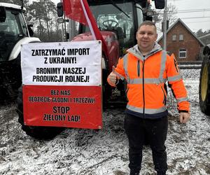 Protest rolników w woj. warmińsko-mazurskim (9.02.2024)