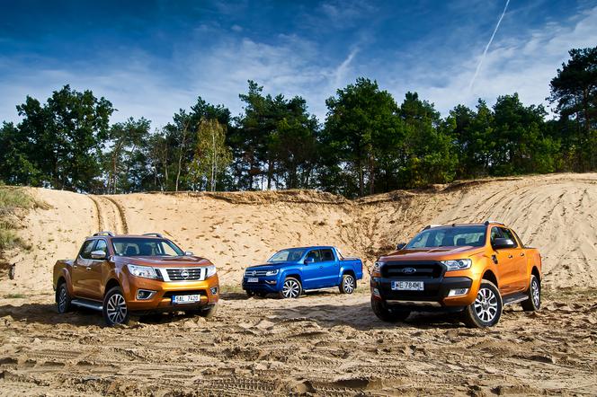 TEST porównawczy pick-upów: Ford Ranger 2.2D Wildtrak vs. Nissan NP300 Navara 2.3D AT Tekna vs. Volkswagen Amarok V6 3.0 TDI Aventura