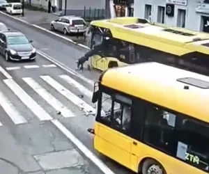  Zderzenie autobusów w Gliwicach. Kierowca wypadł przez szybę. Pojawiło się WIDEO 