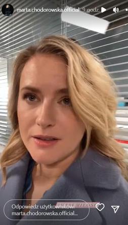 M jak miłość. Marta Chodorowska (Julia) na planie