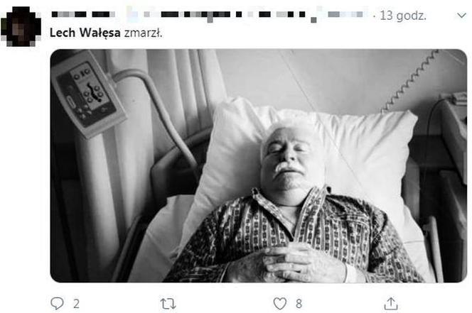 OKRUTNE drwiny z Wałęsy w szpitalu. KTOŚ wrzucił biało-czarne zdjęcia 