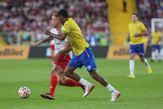 Ronaldinho na Stadionie Śląskim w meczu gwiazd Polska - Brazylia
