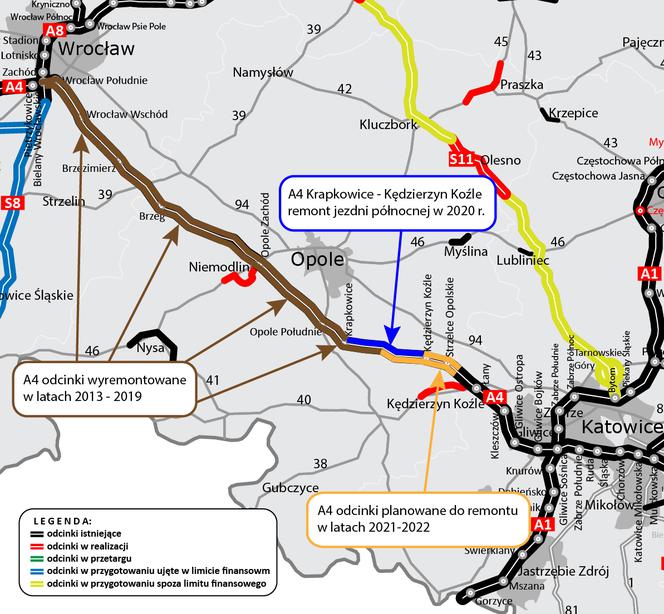 Remont na autostradzie A4 w środku lata. Kierowcy mdleją w korku, a służby rozdają wodę