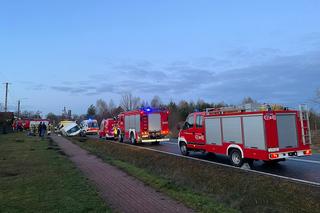 Wypadek z udziałem busa w Fałkowie pod Końskimi