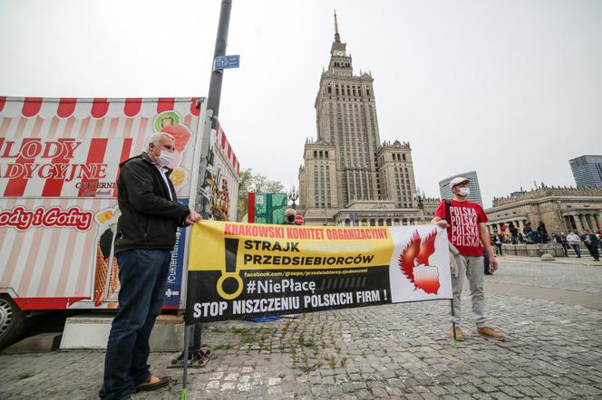 Protest przedsiębiorców w Warszawie