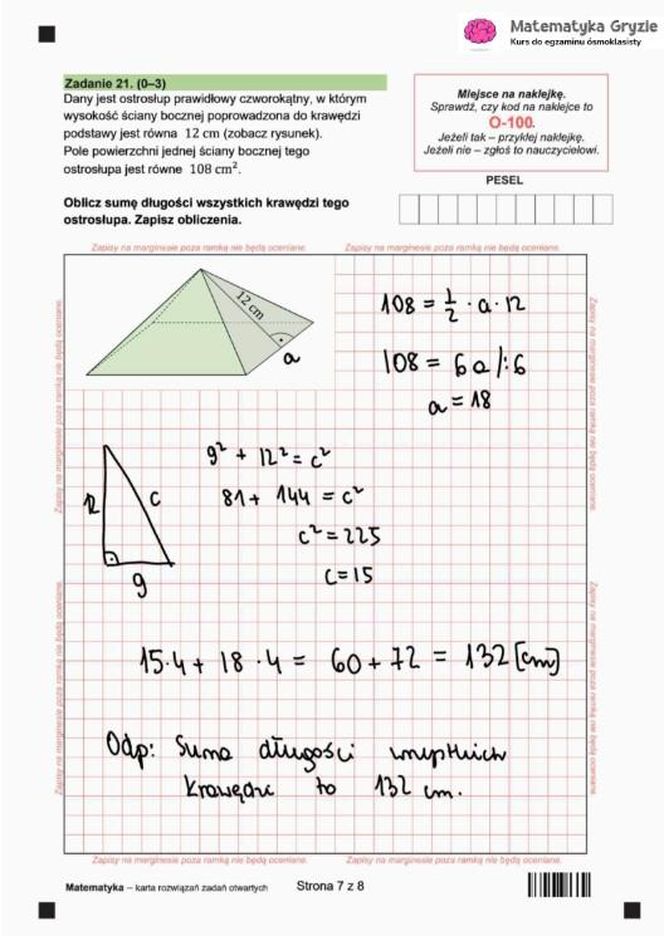 Egzamin ósmoklasisty 2025 matematyka: odpowiedzi do wszystkich zadań z arkusza CKE [14.05.2025]	