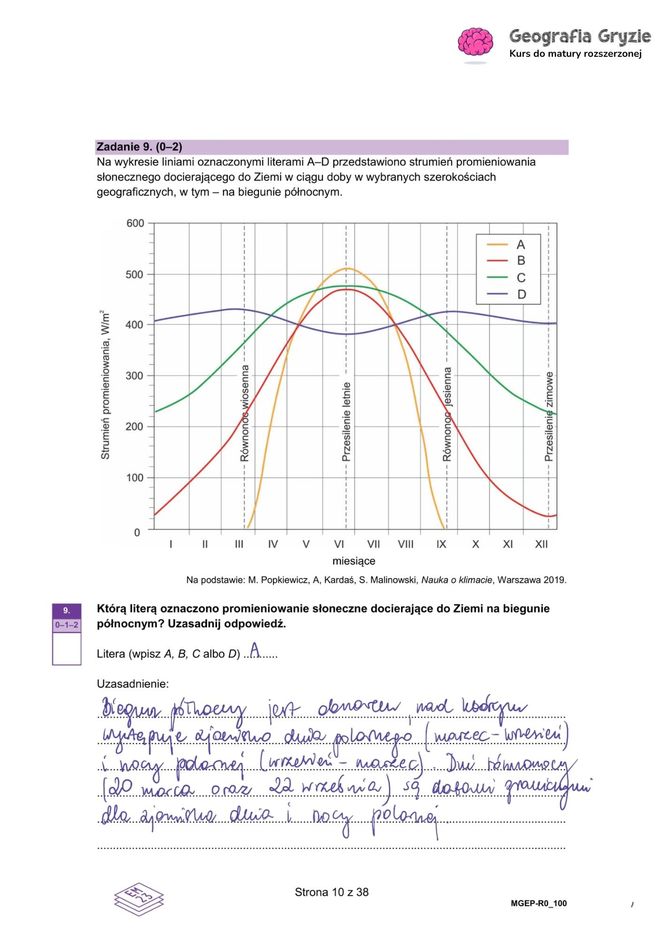 Matura próbna 2024 - geografia