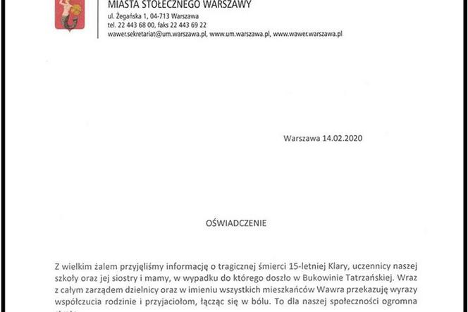 Wzruszający gest burmistrza Wawra. Opublikował oświadczenie ws. tragicznie zmarłych w Bukowinie Tatrzańskiej