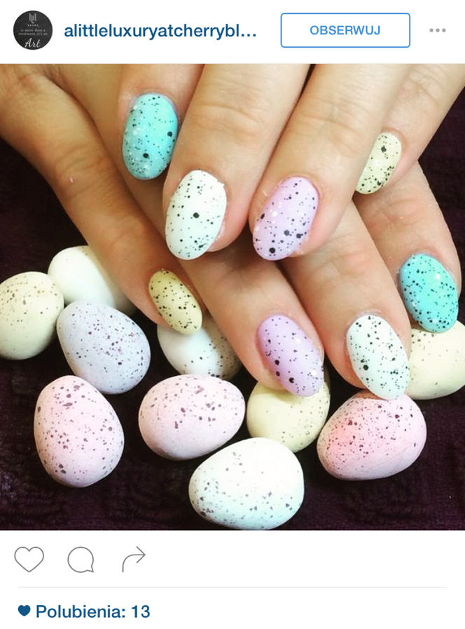 manicure na wielkanoc